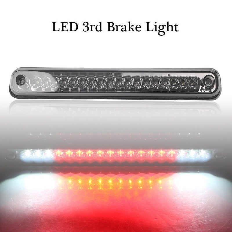 Mallofusa 3rd LED Third Brake Light High Mount Stop Light Assembly White Reversing Lamp Red Rear Tail Cargo Lamp Compatible For 1994-1999 Chevy C/K 1500 2500 3500 GMC C/K 1500 2500 3500 - Image 2